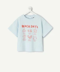 T-shirt bébé garçon bleu imprimé