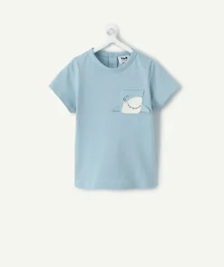 T-shirt bébé garçon bleu imprimé