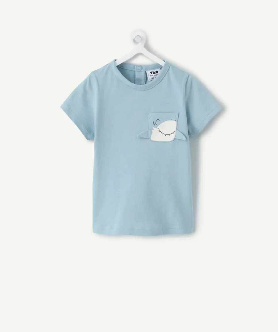 T-shirt bébé garçon bleu imprimé