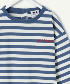 T-shirt bébé garçon bleu rayé