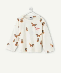 T-shirt bébé garçon écru imprimé renard