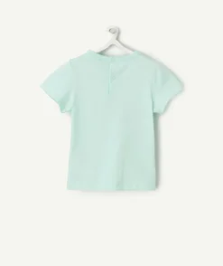 T-shirt bébé garçon en coton bio vert avec palmier et message