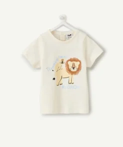 T-shirt bébé garçon en coton imprimé lion