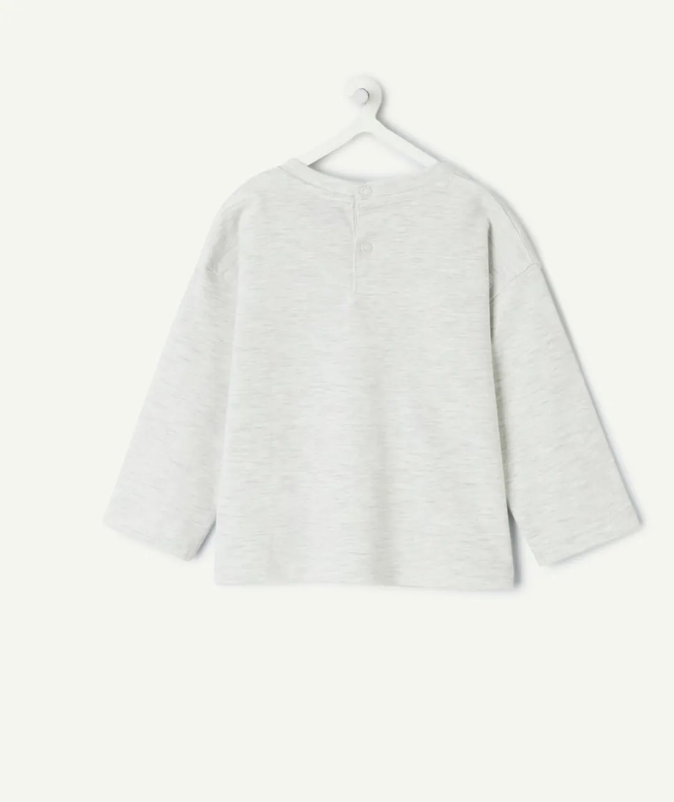 T-shirt bébé garçon gris imprimé message