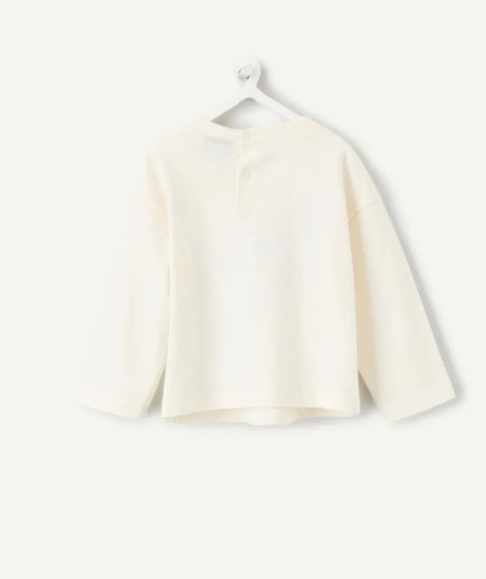T-shirt bébé garçon imprimé crème