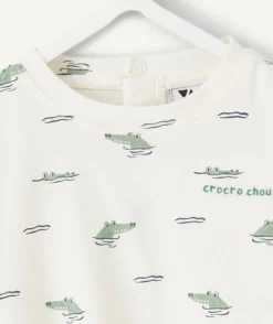 T-shirt bébé garçon imprimé crocodiles