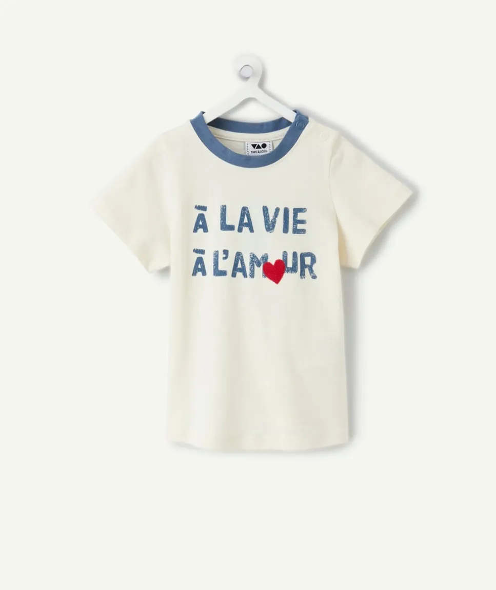 T-shirt bébé garçon imprimé message