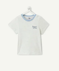 T-shirt bébé garçon imprimé message brodé