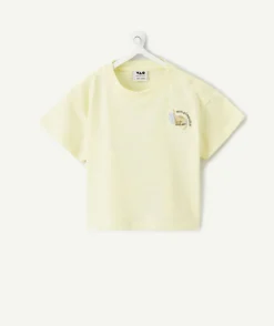 T-shirt bébé garçon jaune imprimé