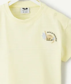 T-shirt bébé garçon jaune imprimé