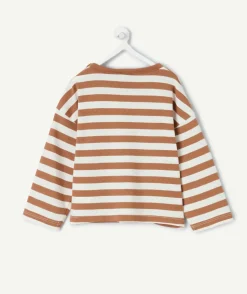 T-shirt bébé garçon marron rayé
