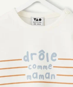 T-shirt bébé garçon rayé blanc