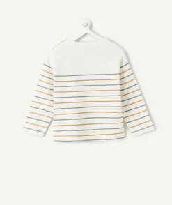 T-shirt bébé garçon rayé blanc