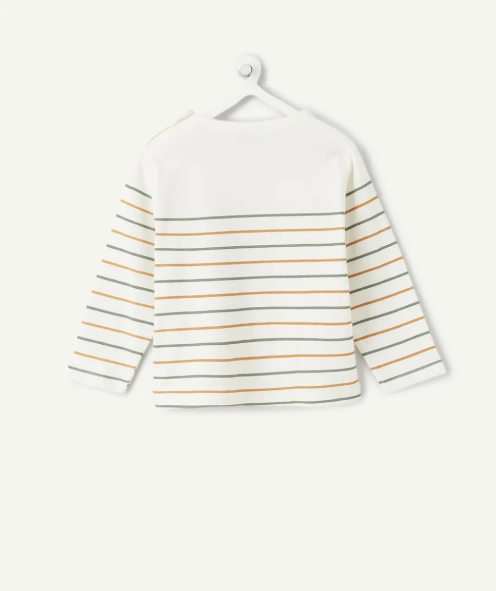 T-shirt bébé garçon rayé blanc