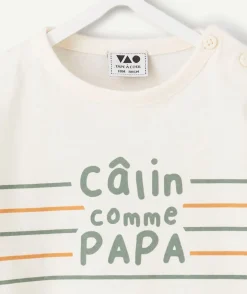 T-shirt bébé garçon rayé blanc