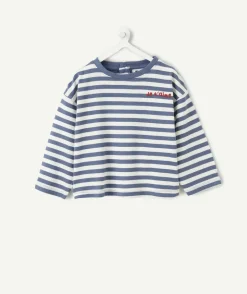 T-shirt bébé garçon rayé bleu