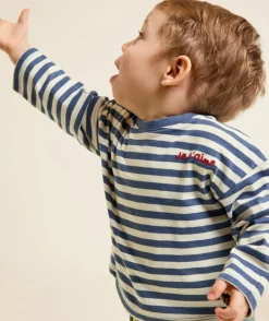 T-shirt bébé garçon rayé bleu