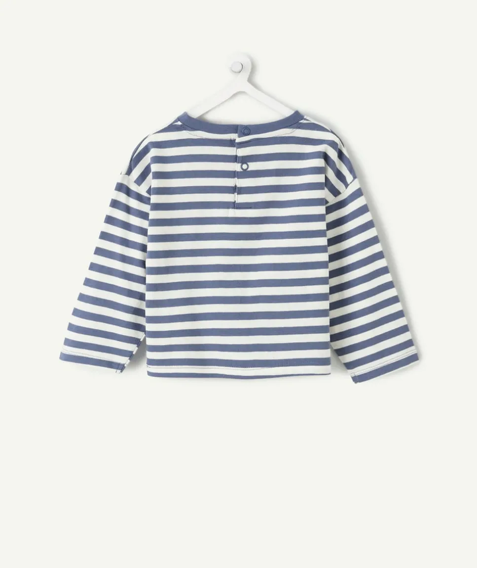 T-shirt bébé garçon rayé bleu