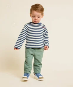 T-shirt bébé garçon rayé bleu