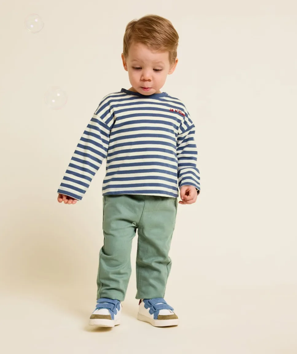 T-shirt bébé garçon rayé bleu