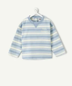 T-shirt bébé garçon rayé bleu