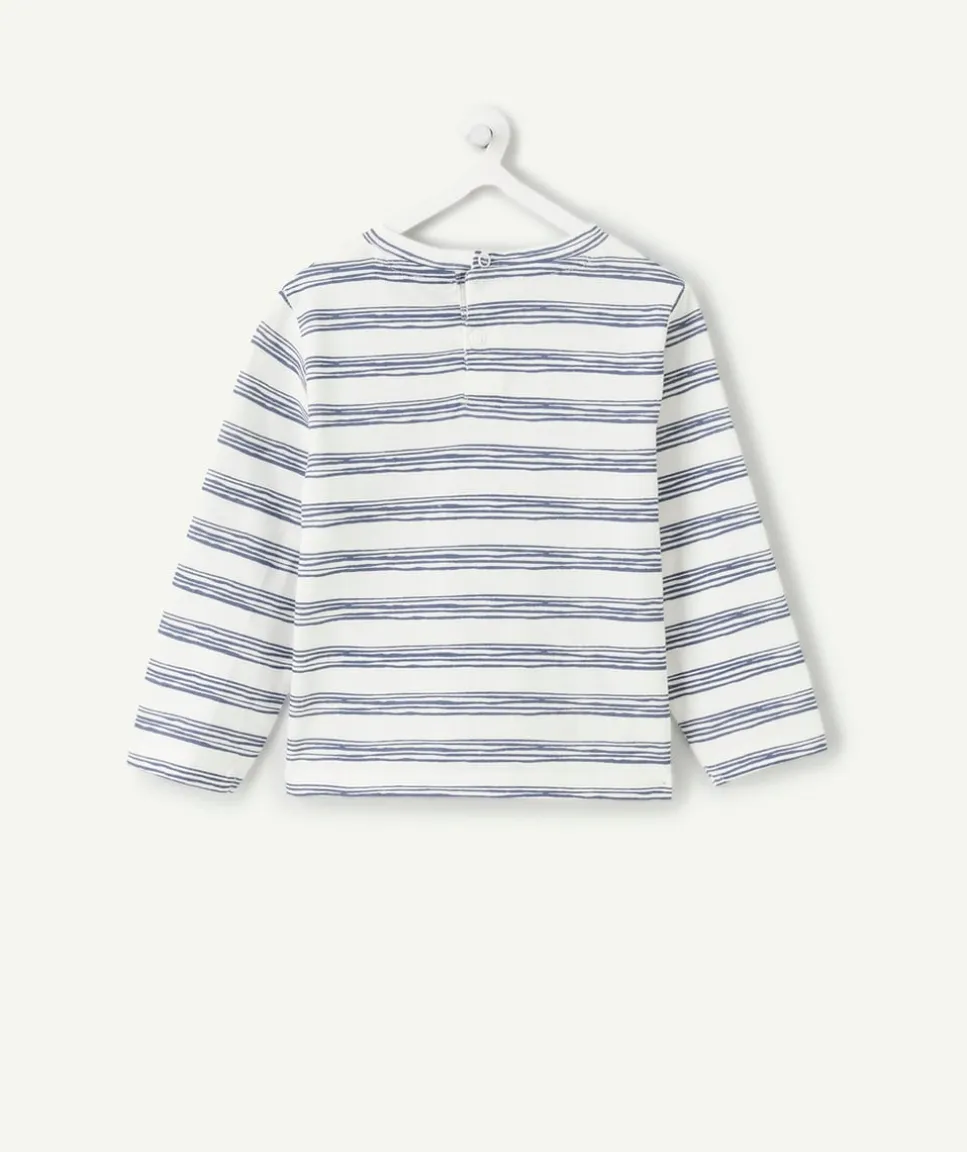 T-shirt bébé garçon rayé bleu