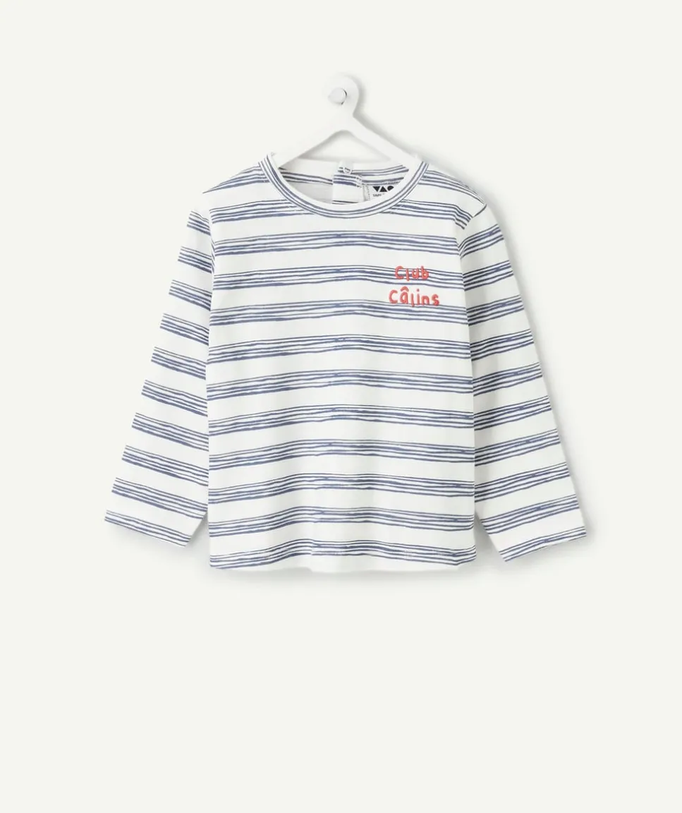 T-shirt bébé garçon rayé bleu