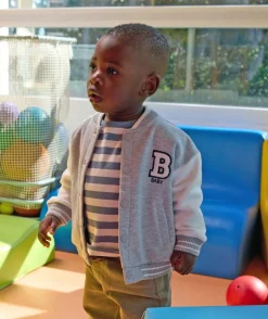 T-shirt bébé garçon rayé bleu et blanc