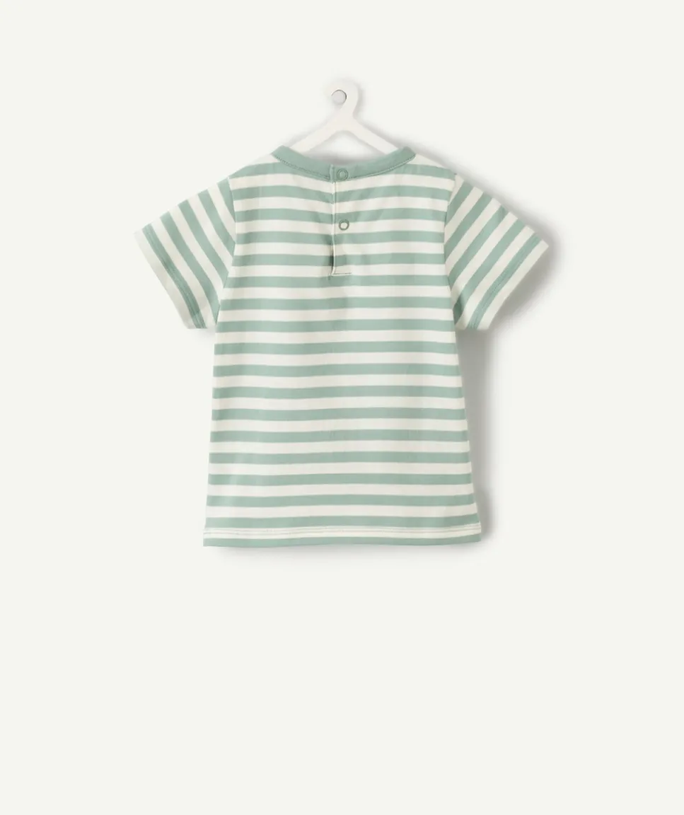T-shirt bébé garçon rayé vert