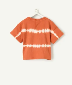 T-shirt bébé garçon tie-dye orange