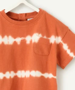 T-shirt bébé garçon tie-dye orange