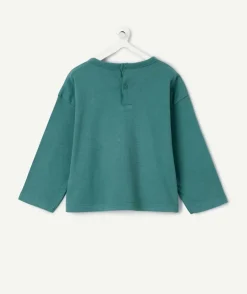 T-shirt bébé garçon vert imprimé croco