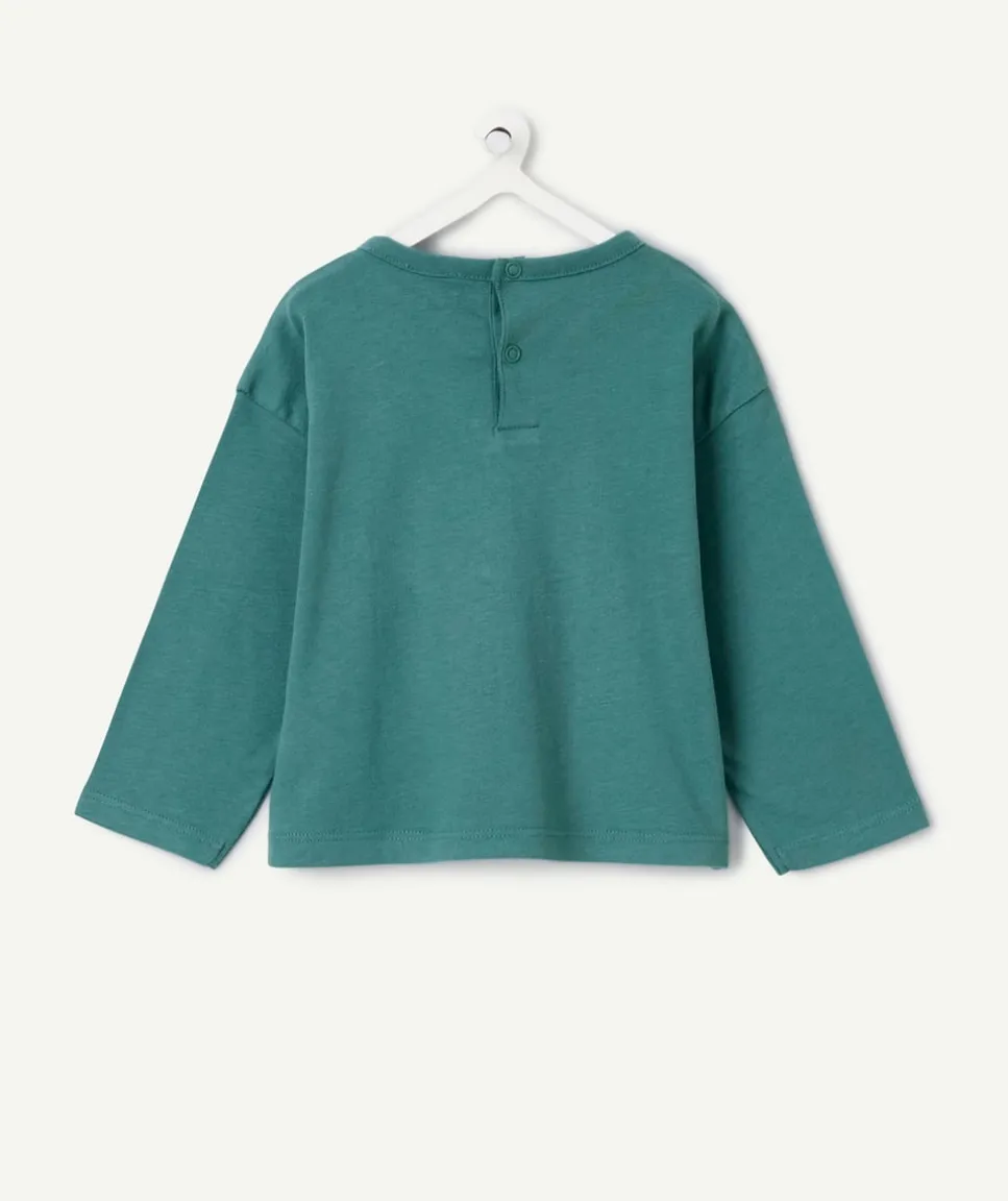 T-shirt bébé garçon vert imprimé croco