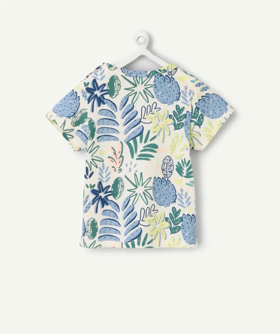 T-shirt bébé imprimé tropical coloré