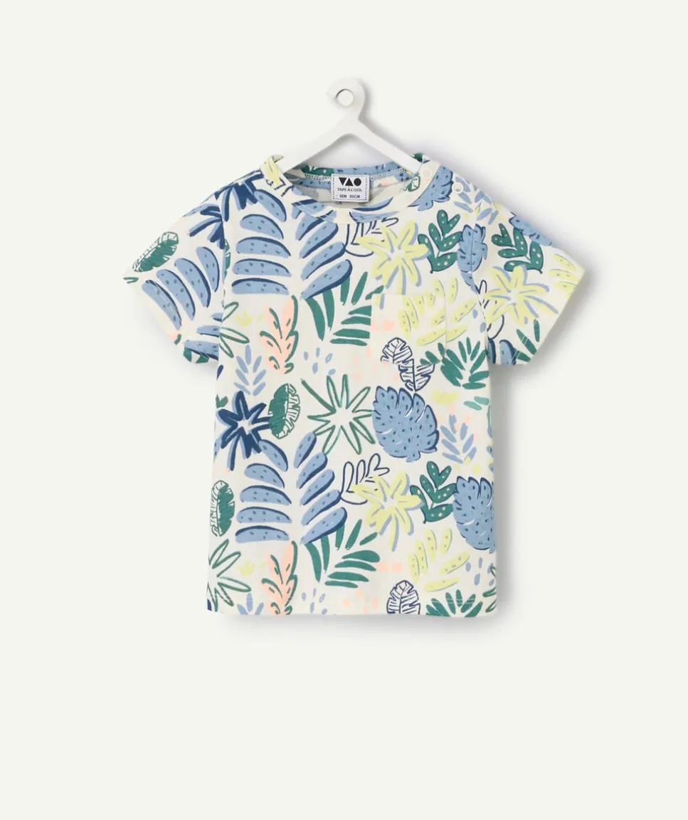 T-shirt bébé imprimé tropical coloré