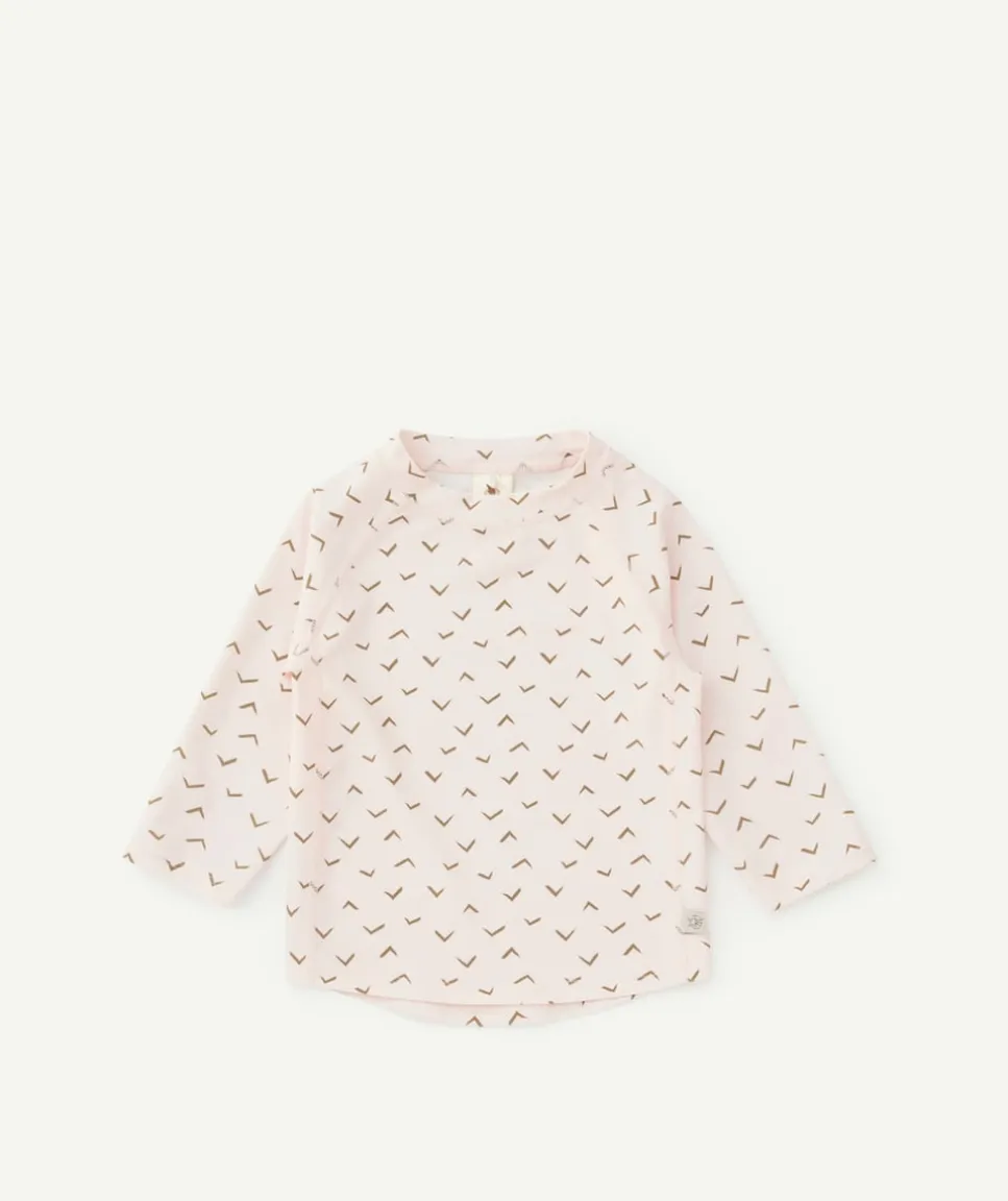 T-shirt bébé rose imprimé kaki