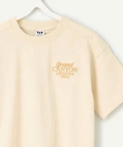 T-shirt beige garçon imprimé farwest