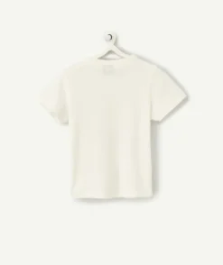 T-shirt blanc bébé garçon en coton bio thème foot