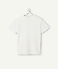 T-shirt blanc femme en coton bio thème foot