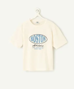 T-shirt blanc à manches courtes avec design
