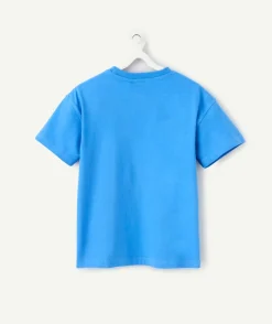T-shirt bleu à manches courtes thème california pour garçon
