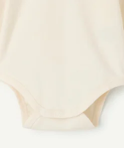 T-shirt body bébé fille écru col volant