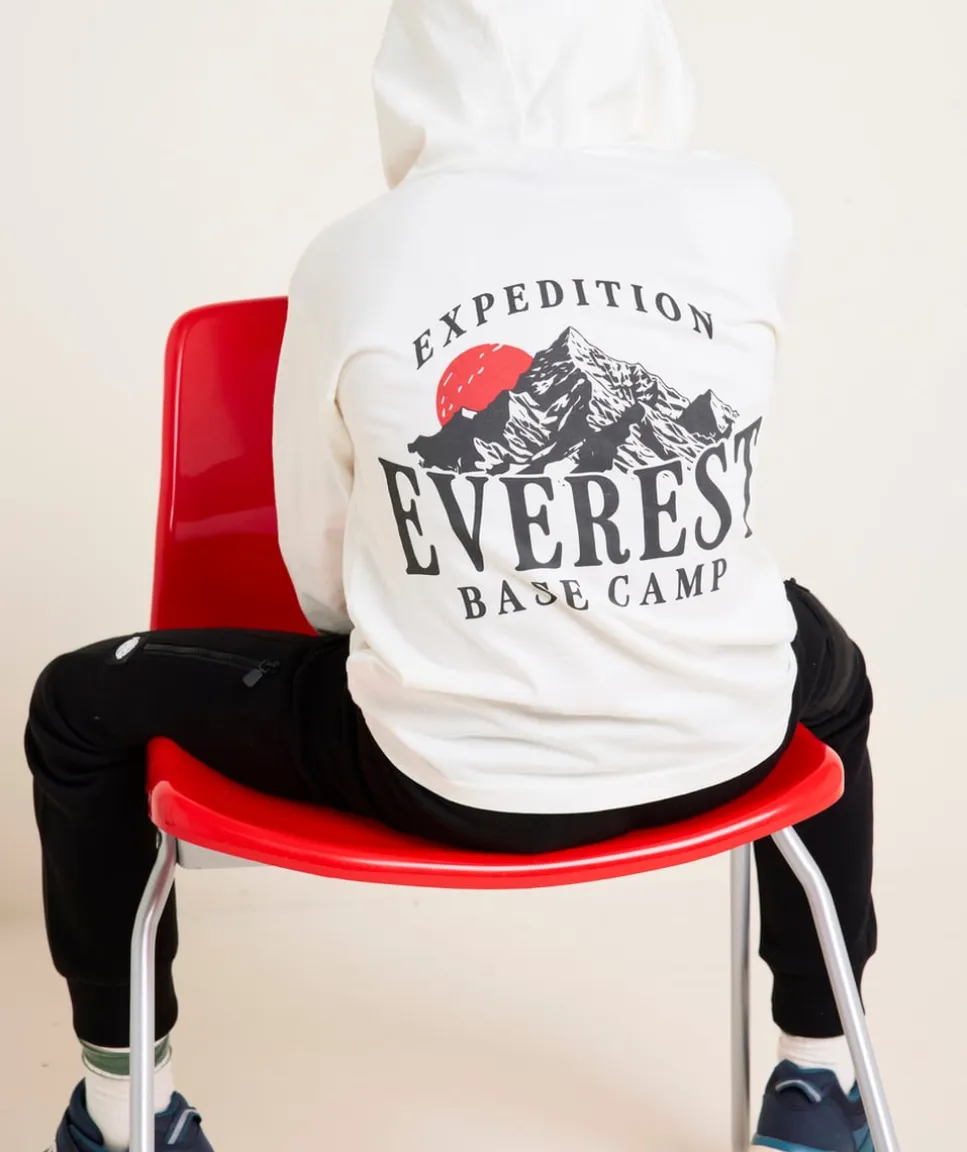 T-shirt à capuche garçon imprimé blanc