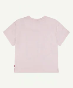 T-shirt court rose imprimé