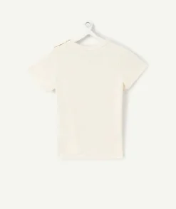 T-shirt en coton bio écru thème anniversaire tao 2 ans