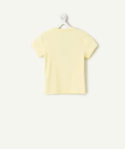 T-shirt fille ajusté jaune