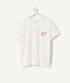 T-shirt fille blanc imprimé