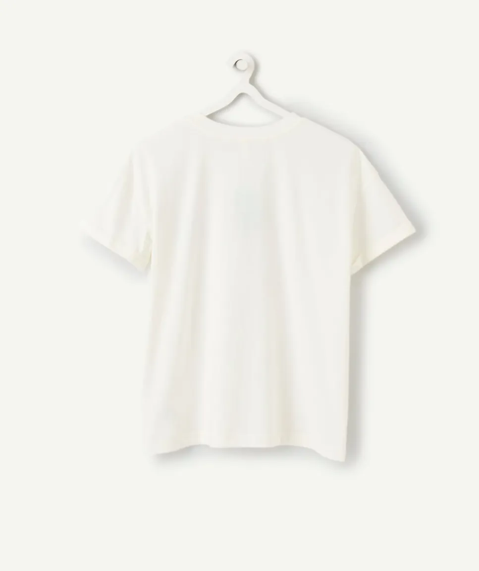 T-shirt fille blanc imprimé