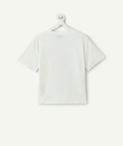 T-shirt fille blanc imprimé homard