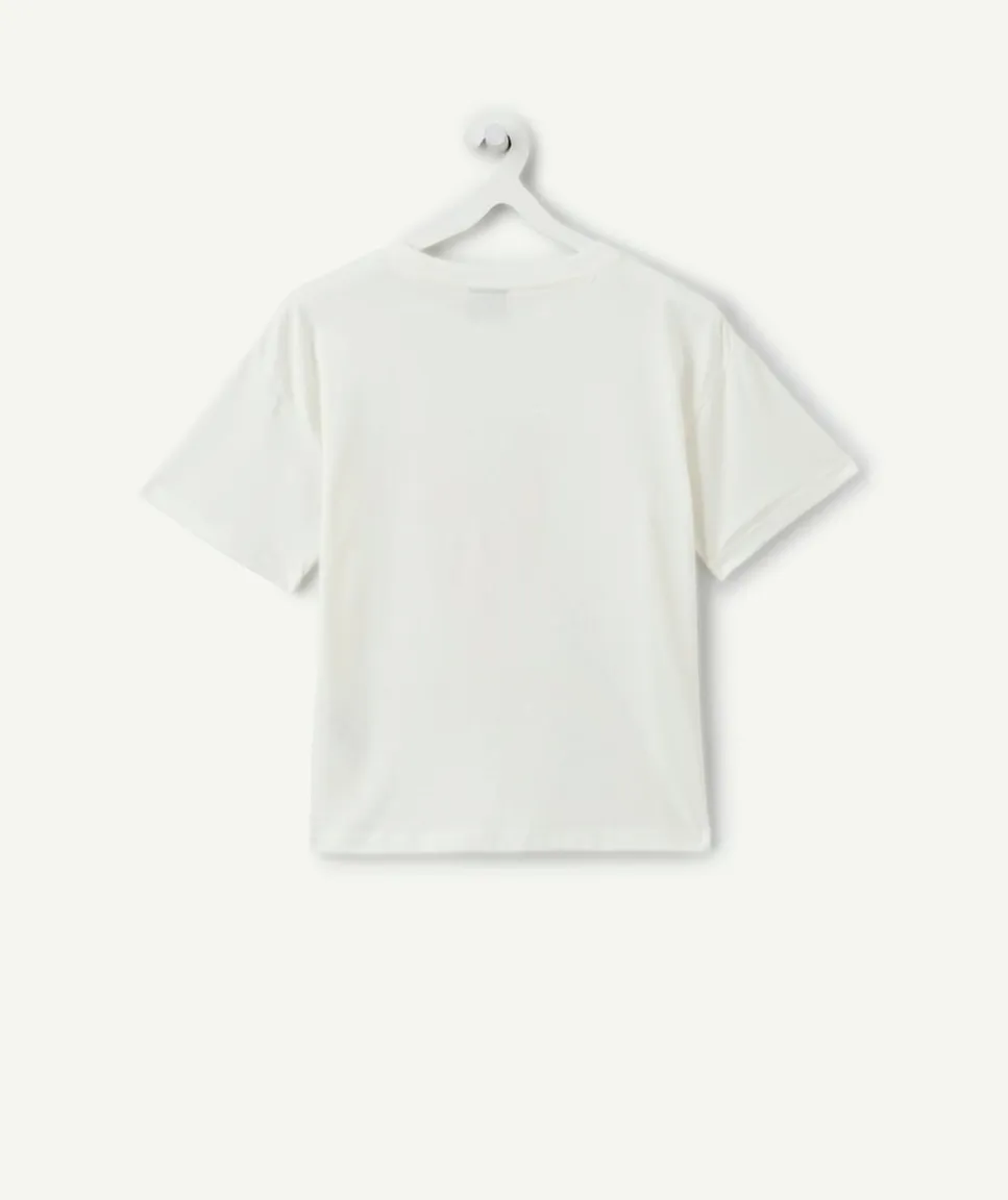 T-shirt fille blanc imprimé homard